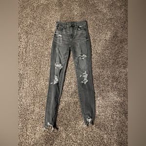 American eagle skinny jeans, size: 0